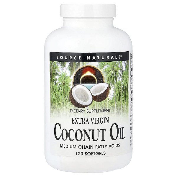 Óleo de Coco Extravirgem 120 Softgels - Source Naturals