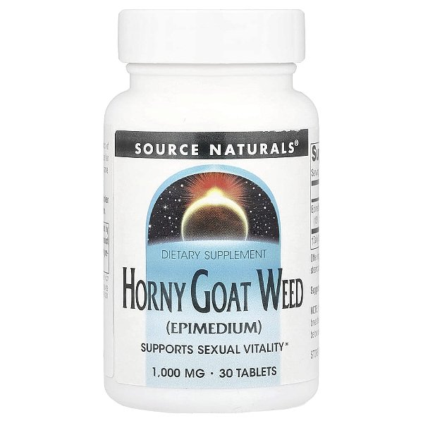 Epimedium Horny Goat Weed 1000 mg 30 Comprimidos - Source Naturals