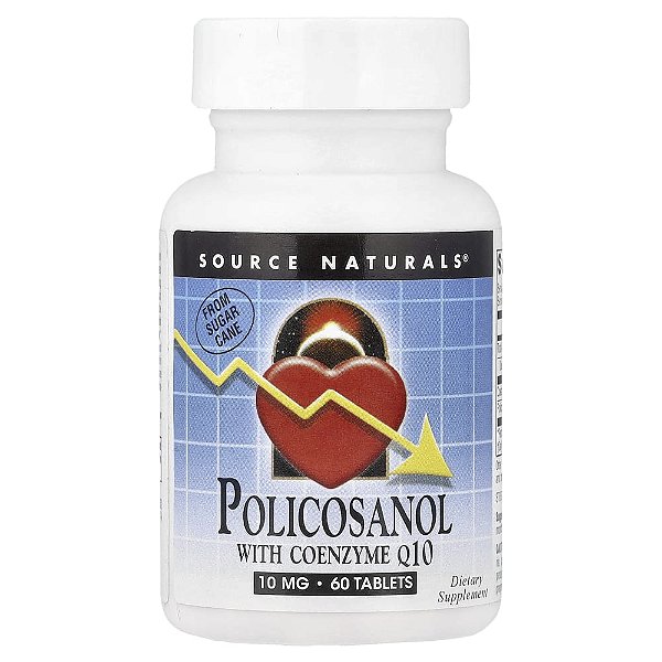 Policosanol com Coenzima Q10 60 Comprimidos - Source Naturals