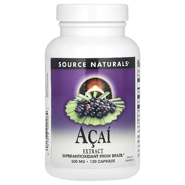 Extrato de Açaí 500 mg 120 Cápsulas - Source Naturals
