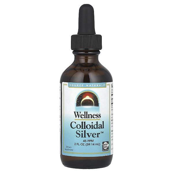 Prata Coloidal para o Bem-Estar 45 ppm Liquida 59 ml - Source Naturals