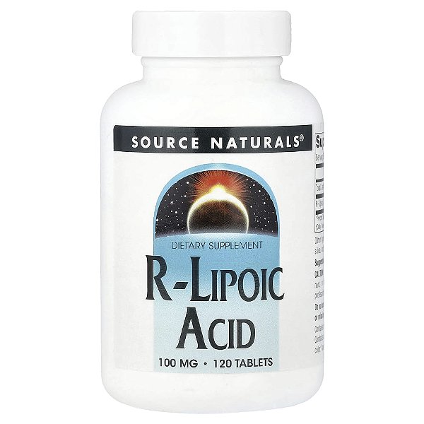 Ácido R-Alfa-Lipoico 100 mg 120 Comprimidos - Source Naturals