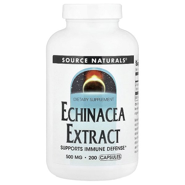 Extrato de Equinácea 500 mg 200 Cápsulas - Source Naturals