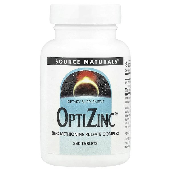 Zinco OptiZinc 240 Comprimidos - Source Naturals