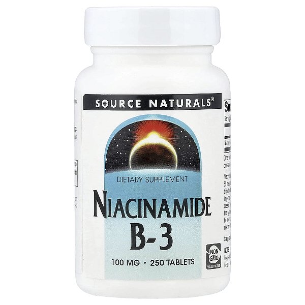 Niacinamida Vitamina B3 100 mg 250 Comprimidos - Source Naturals