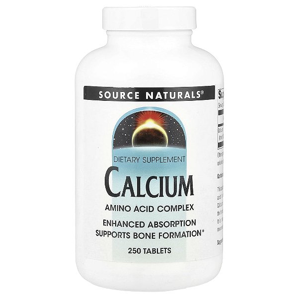Cálcio 200 mg 250 Comprimidos - Source Naturals