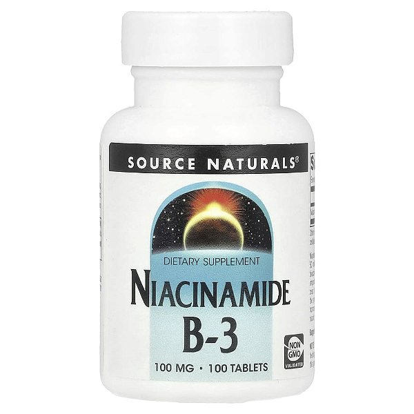 Niacinamida Vitamina B3 100 mg 100 Comprimidos - Source Naturals