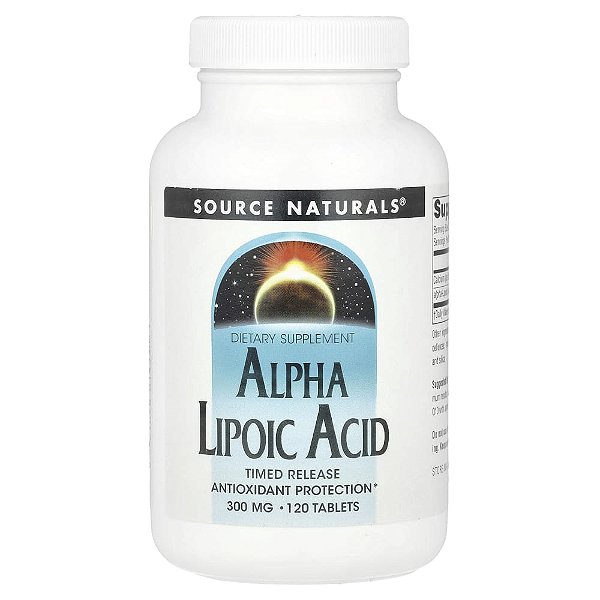 Ácido Alfa-Lipóico Liberação Lenta 120 Comprimidos - Source Naturals
