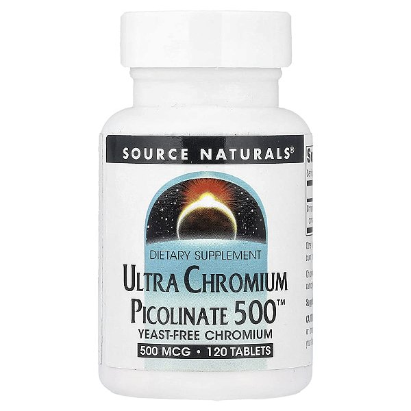 Cromo Picolinato Ultra Chromium 500 mcg 120 Comprimidos - Source Naturals