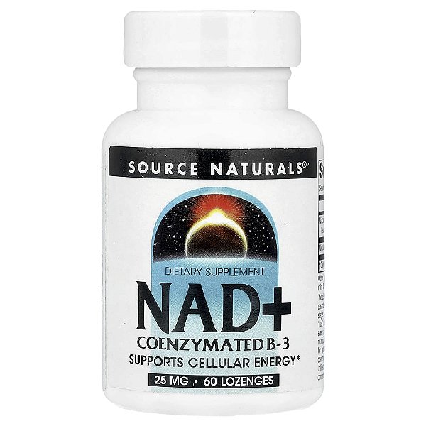NAD+ Vitamina B3 Coenzimada 60 Pastilhas - Source Naturals