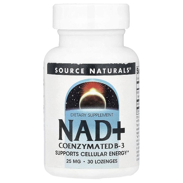 NAD+ Vitamina B3 Coenzimada 30 Pastilhas - Source Naturals