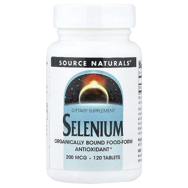 Selênio 200 mcg 120 Comprimidos - Source Naturals