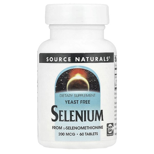 Selênio Sem Levedura 200 mcg 60 Comprimidos - Source Naturals