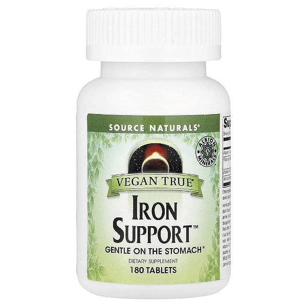 Ferro Vegan True Iron Support 180 Comprimidos - Source Naturals