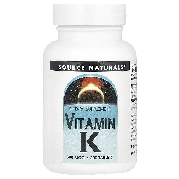 Vitamina K 500 mcg 200 Comprimidos - Source Naturals
