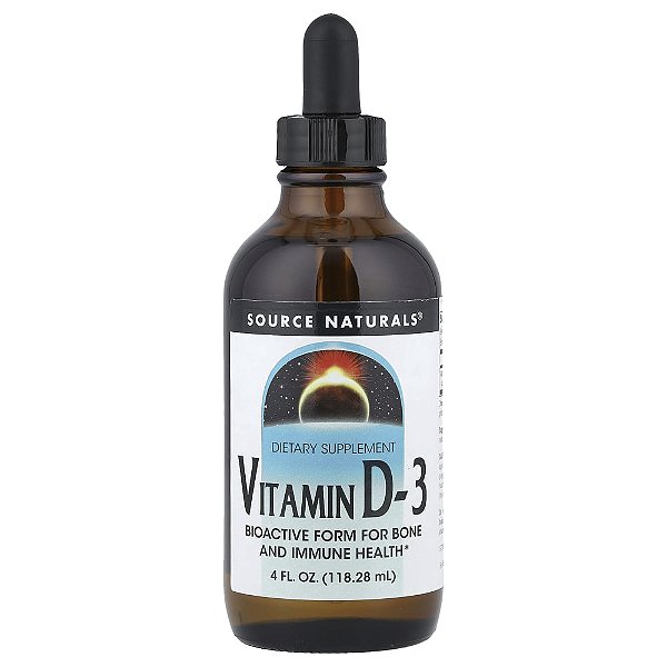 Vitamina D3 Líquida 1000 UI 118 ml - Source Naturals