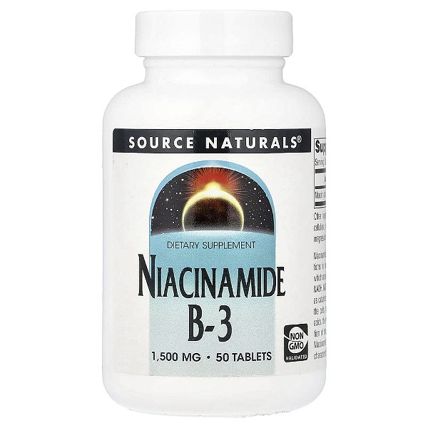 Niacinamida Vitamina B3 1500 mg 50 Comprimidos - Source Naturals