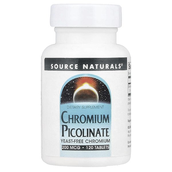 Cromo Picolinato 200 mcg 120 Comprimidos - Source Naturals