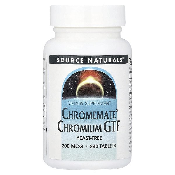 Cromo GTF Chromemate 200 mcg 240 Comprimidos - Source Naturals