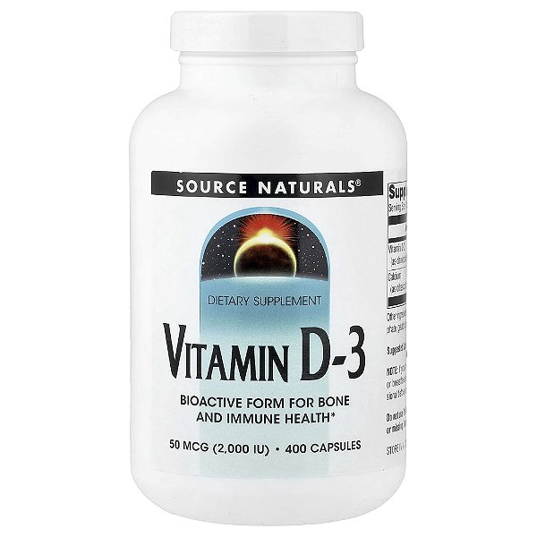 Vitamina D3 400 Softgels - Source Naturals