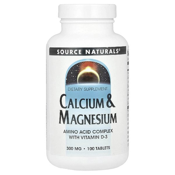 Cálcio e Magnésio 100 Comprimidos - Source Naturals