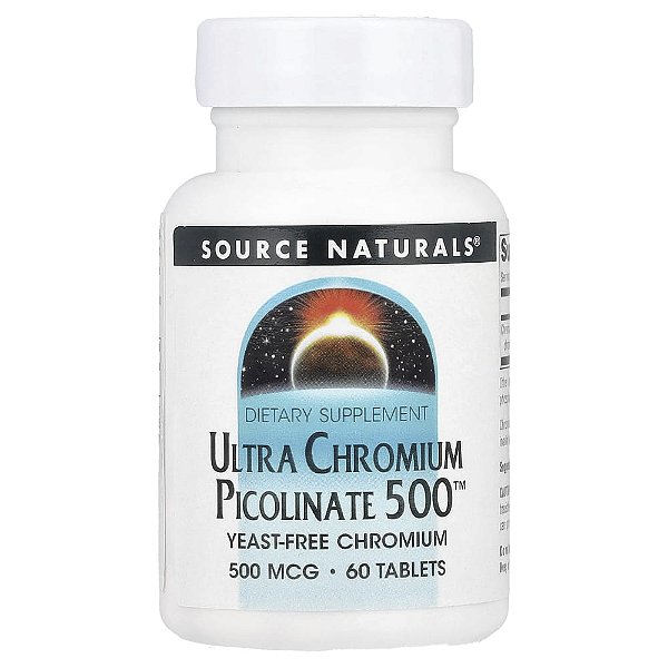 Cromo Picolinato Ultra Chromium 500 mcg 60 Comprimidos - Source Naturals