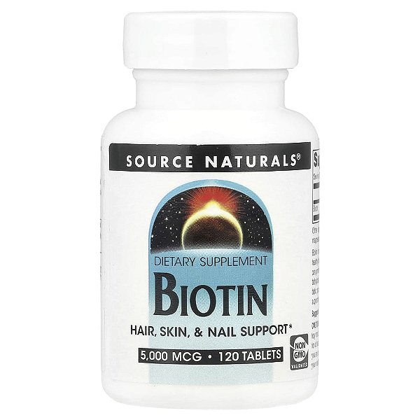 Biotina 5000 mcg 120 Comprimidos - Source Naturals