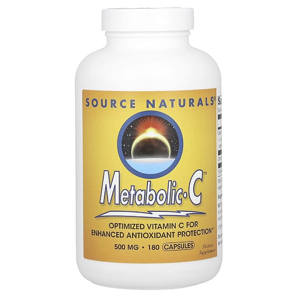 Vitamina C Metabólico 500 mg 180 Cápsulas - Source Naturals