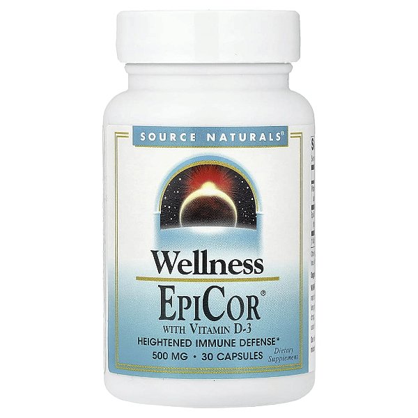 EpiCor com Vitamina D3 30 Cápsulas - Source Naturals