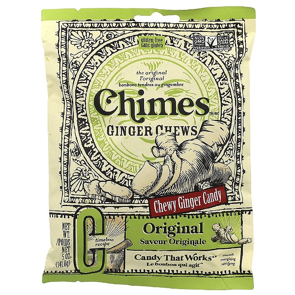 Gengibre Mastigável Original 142 g - Chimes