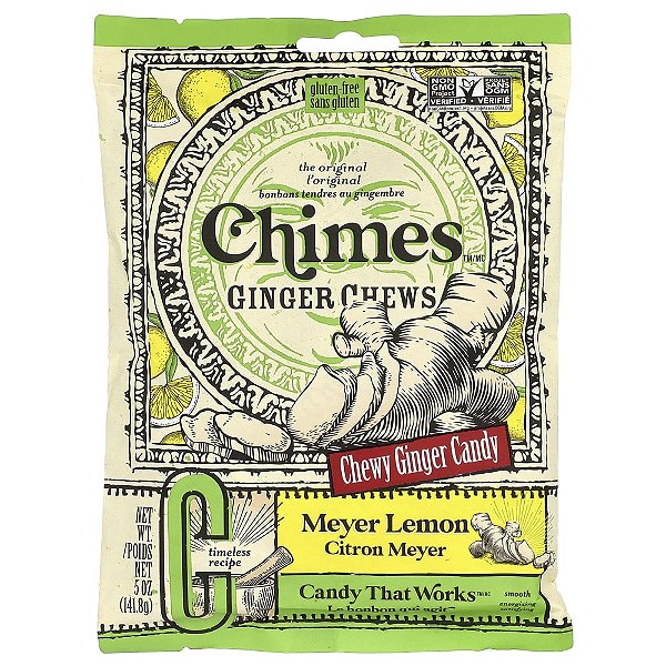 Balas Mastigáveis de Gengibre Limão Meyer 142 g - Chimes