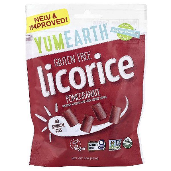 Alcaçuz de Romã Macio Sem Glúten + Yum 142 g - YumEarth