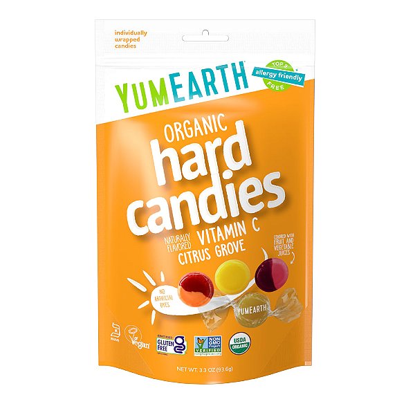 Balas Duras Orgânicos Vitamina C Bosque de Cítricos 94 g - YumEarth