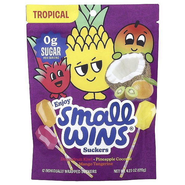 Pirulitos Frutas Tropicais 12 Unidades 120 g - Enjoy Small Wins