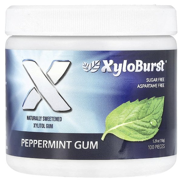 Goma de Xilitol Hortelã-Pimenta 100 Unidades 150 g - Xyloburst
