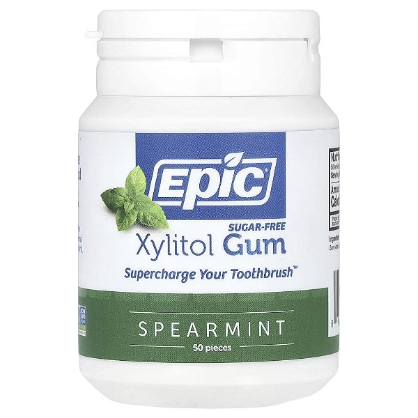 Goma de Mascar com Xilitol Sem Açúcar Hortelã 50 Unidades - Epic Dental
