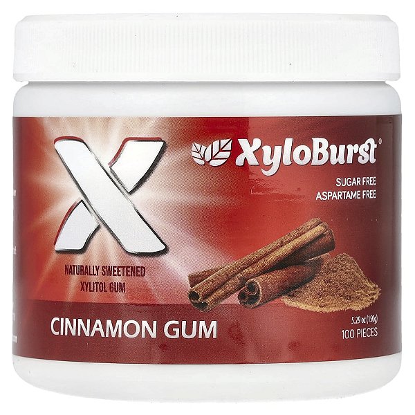 Goma de Xilitol Canela 100 Unidades 150 g - Xyloburst