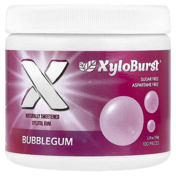 Goma de Xilitol Sabor Chiclete 100 Unidades 150 g - Xyloburst