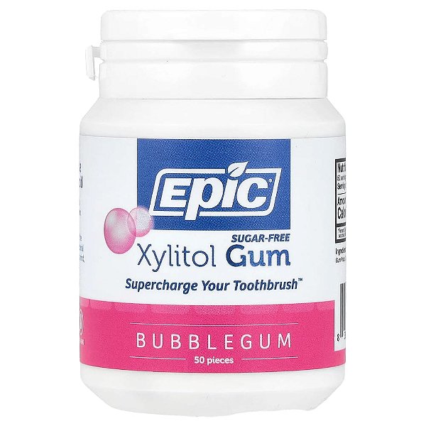 Goma de Xilitol Sem Açúcar Sabor Chiclete 50 Unidades - Epic Dental