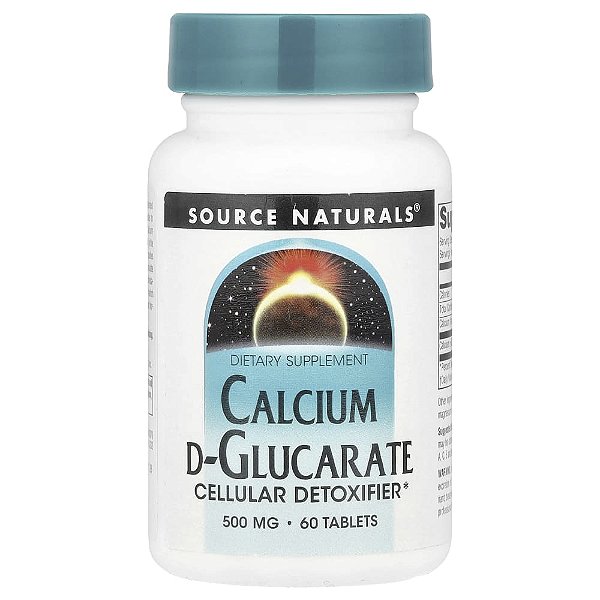 D-Glucarato de Cálcio 500 mg 60 Comprimidos - Source Naturals