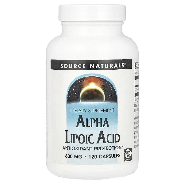 Ácido Alfa-Lipóico Tióctico 600 mg 120 Cápsulas - Source Naturals