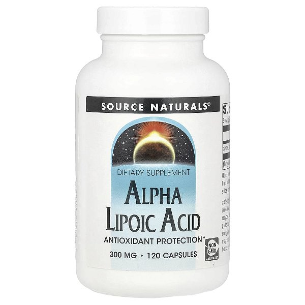 Ácido Alfa-Lipóico Tióctico 300 mg 120 Cápsulas - Source Naturals