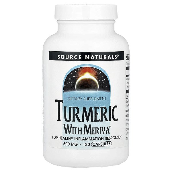 Cúrcuma Curcumin com Meriva 500 mg 120 Cápsulas - Source Naturals