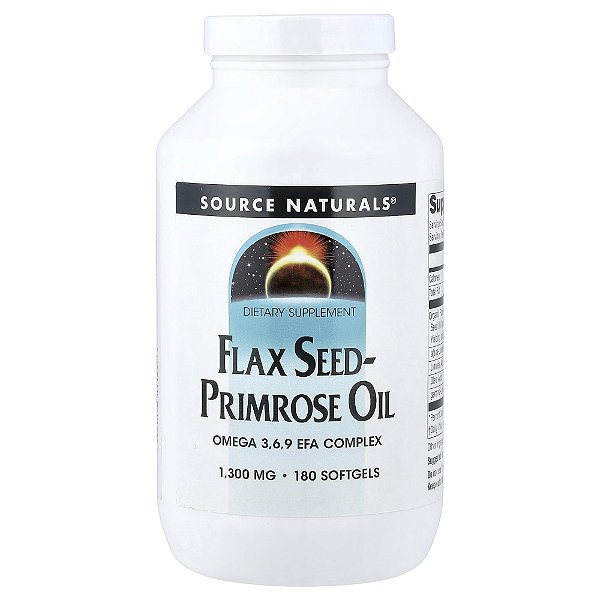 Óleo de Semente de Linhaça e Prímula 180 Softgels - Source Naturals