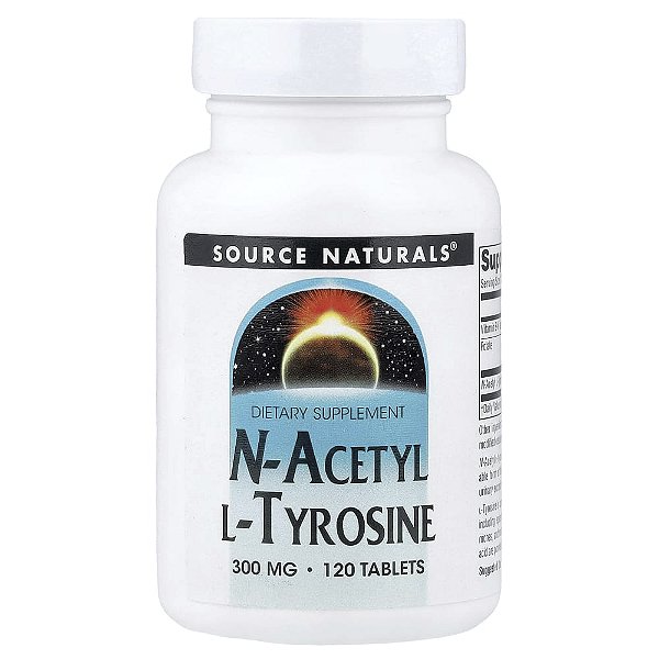 N-Acetil L-Tirosina NALT 300 mg 120 Comprimidos - Source Naturals