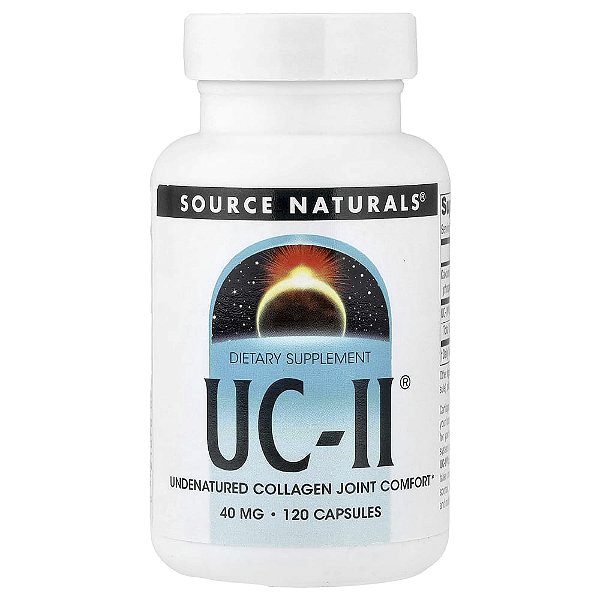 Colágeno Tipo II Não Desnaturado UC-II 120 Cápsulas - Source Naturals