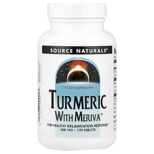 Cúrcuma Curcumin com Meriva 500 mg 120 Comprimidos - Source Naturals