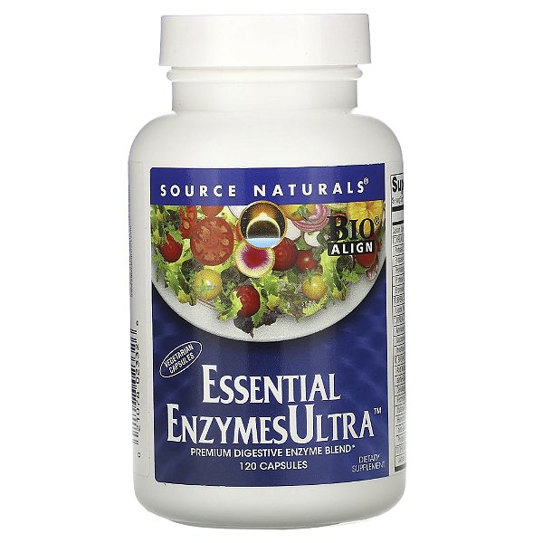 Enzimas Digestivas Essential Enzymes Ultra 120 Cápsulas - Source Naturals