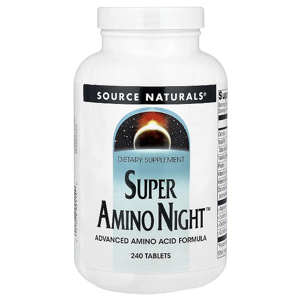 Super Amino Night Complexo Noturno de Aminoácidos 240 Comprimidos - Source Naturals