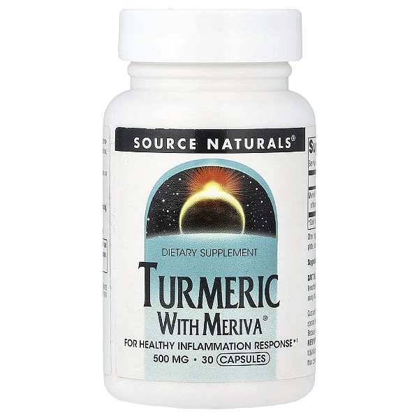 Cúrcuma Curcumin com Meriva 500 mg 30 Cápsulas - Source Naturals